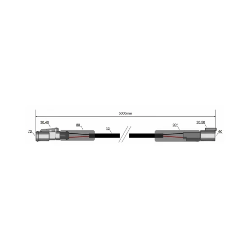 LED kabelio prailginimas 5m DT - 35W