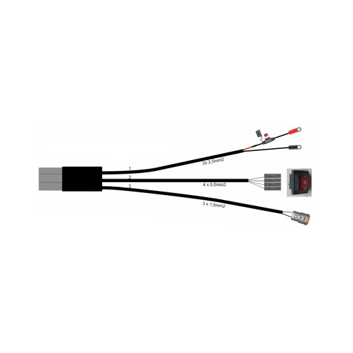 LED Kabelių Rinkinys 1x X-Type Prožektoriui